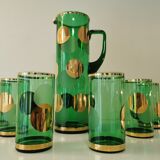 Glass orangeade service from the 1970s