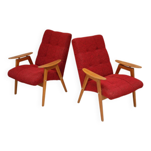Paire de fauteuils rouge - jaroslav