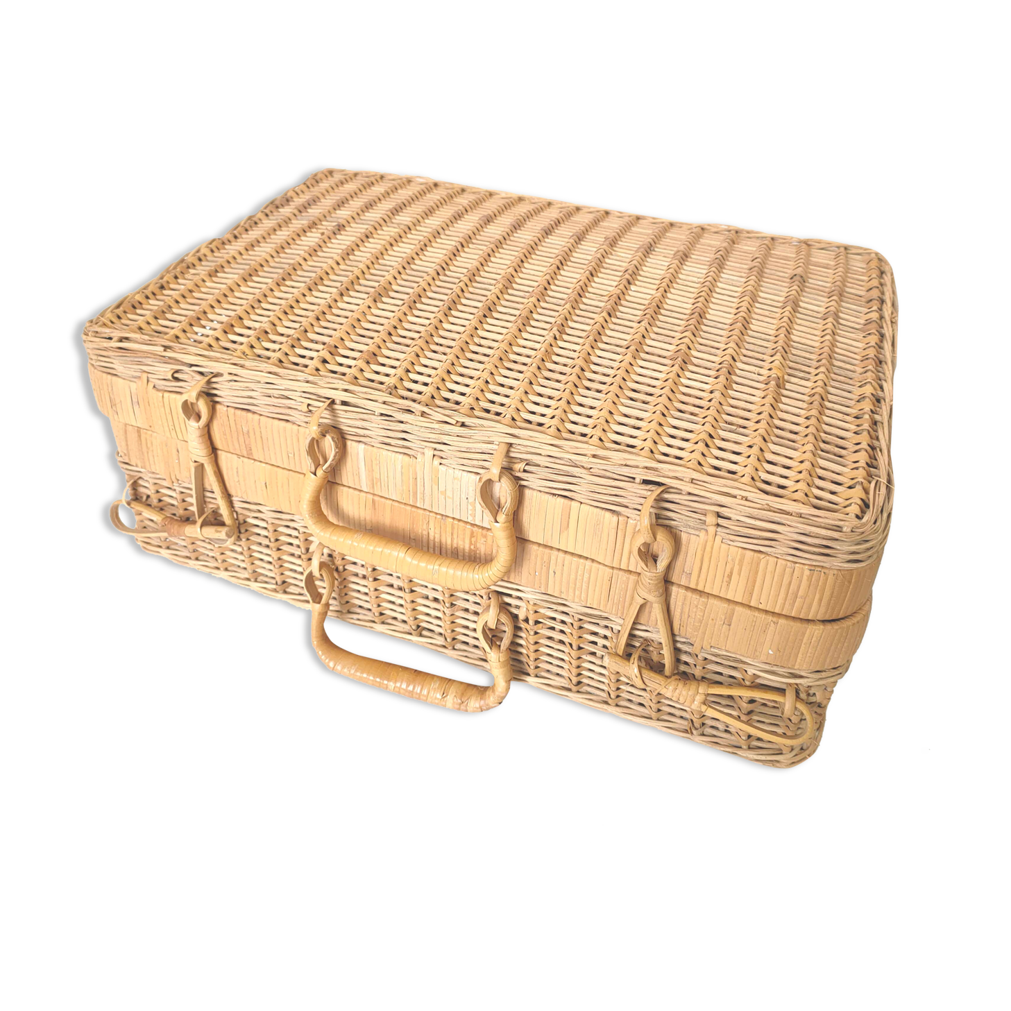 Rattan suitcase
