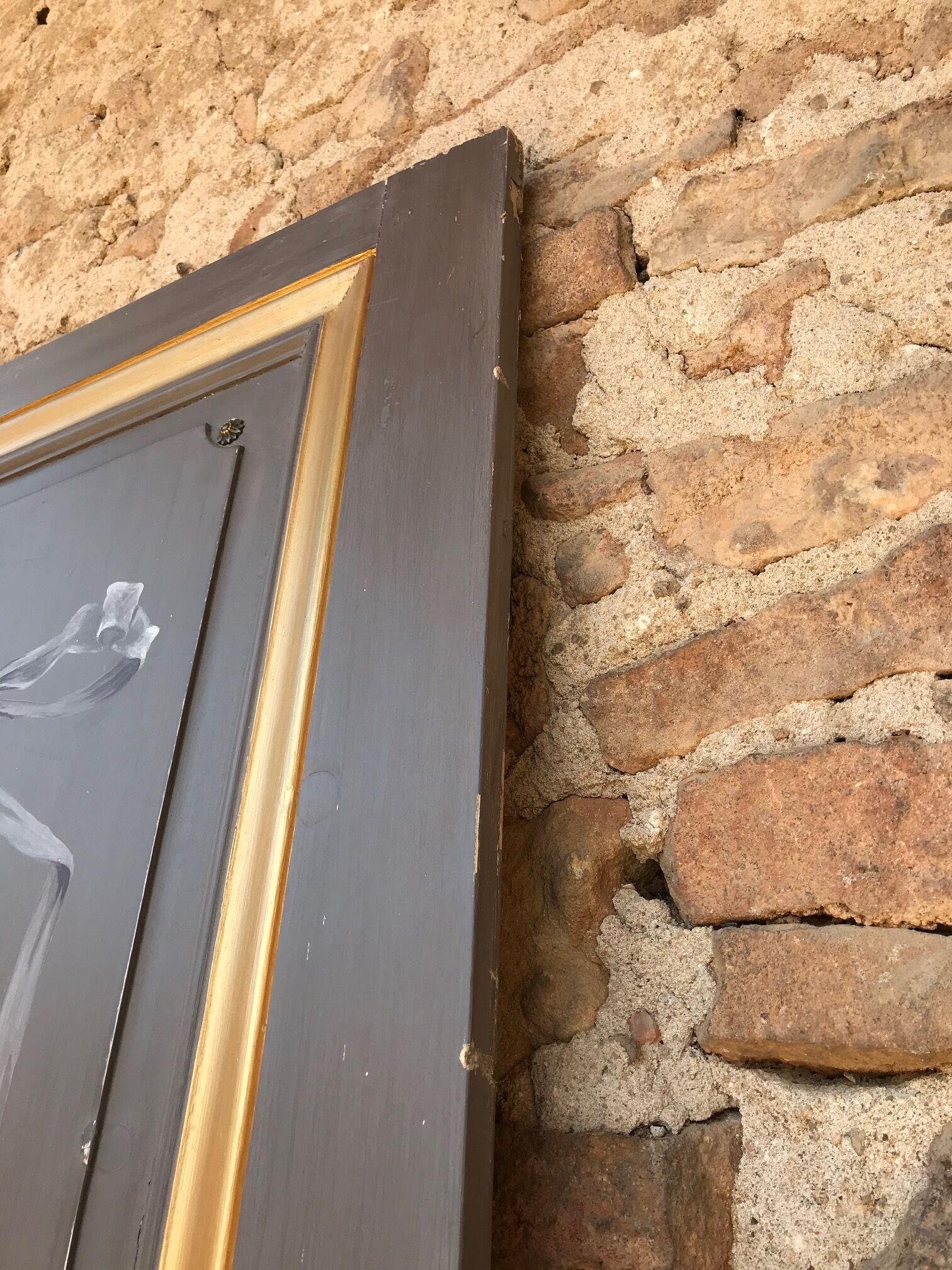 Double portes de placard peintes 1900