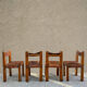 Suite de 4 chaises S11 X par Pierre Chapo, 1960