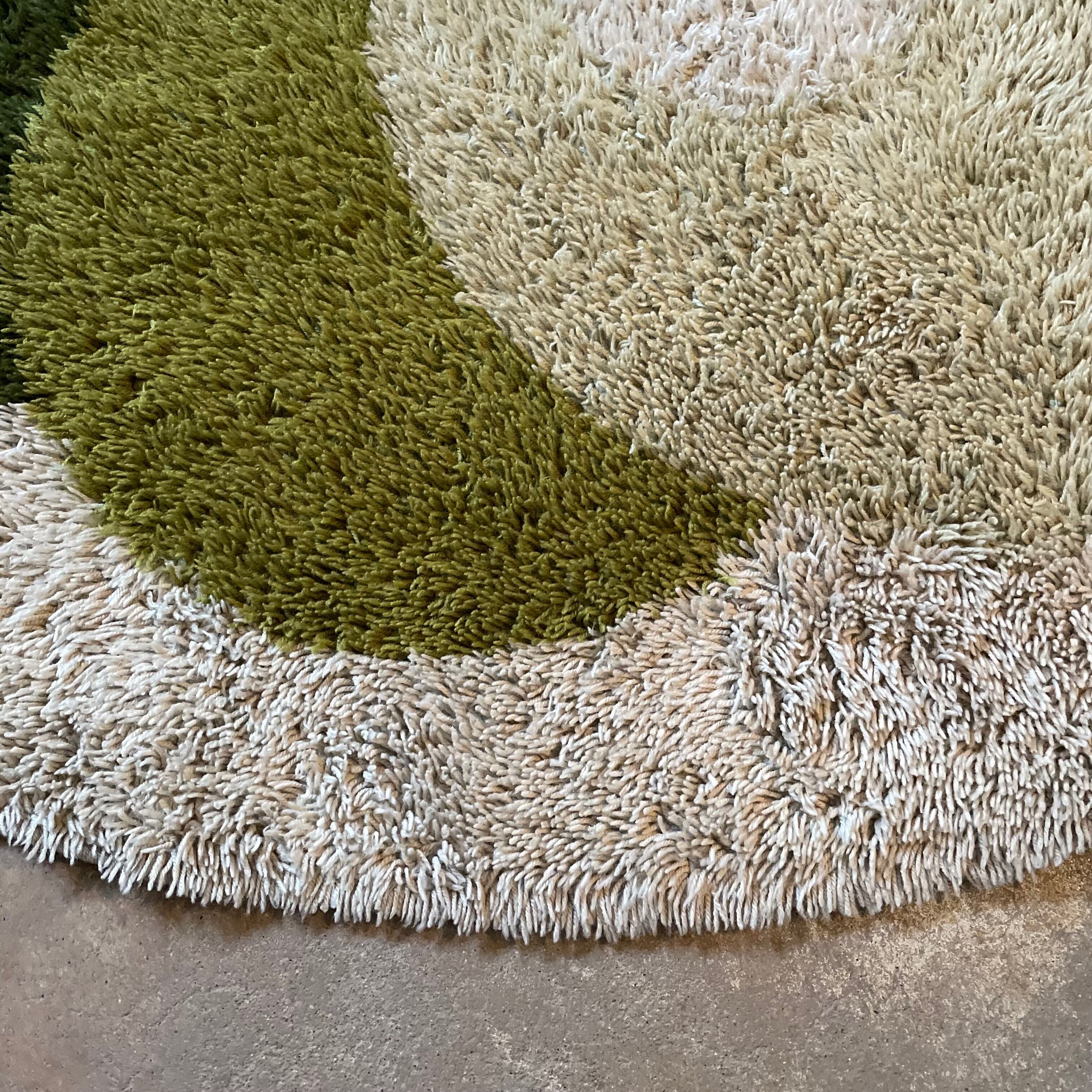 Xl psychedelic high pile rya rug desso netherlands, 1970s