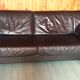 Molinari 3 seater black vintage sofa