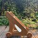 Poussette chariot de marche bébé bois vintage
