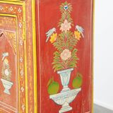 Antique painted folk art cabinet