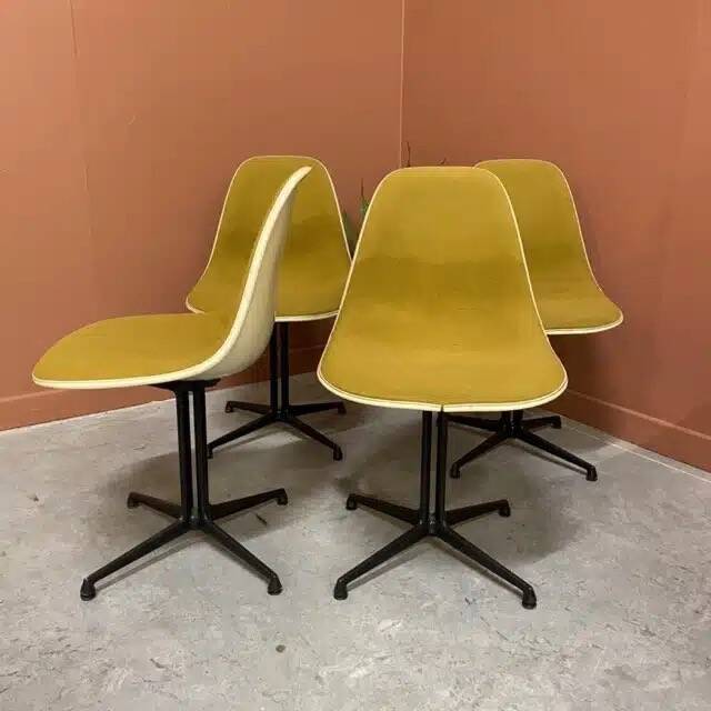 Series of 4 “La Fonda” chairs by Charles and Ray Eames for Vitra