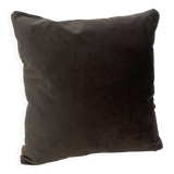 Coussin velours gris anthracite