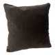 Coussin velours gris anthracite
