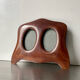 Antique  art nouveau mahogany double frame wood measurements 20 cm x 18 openings 8 cm x 5 cm