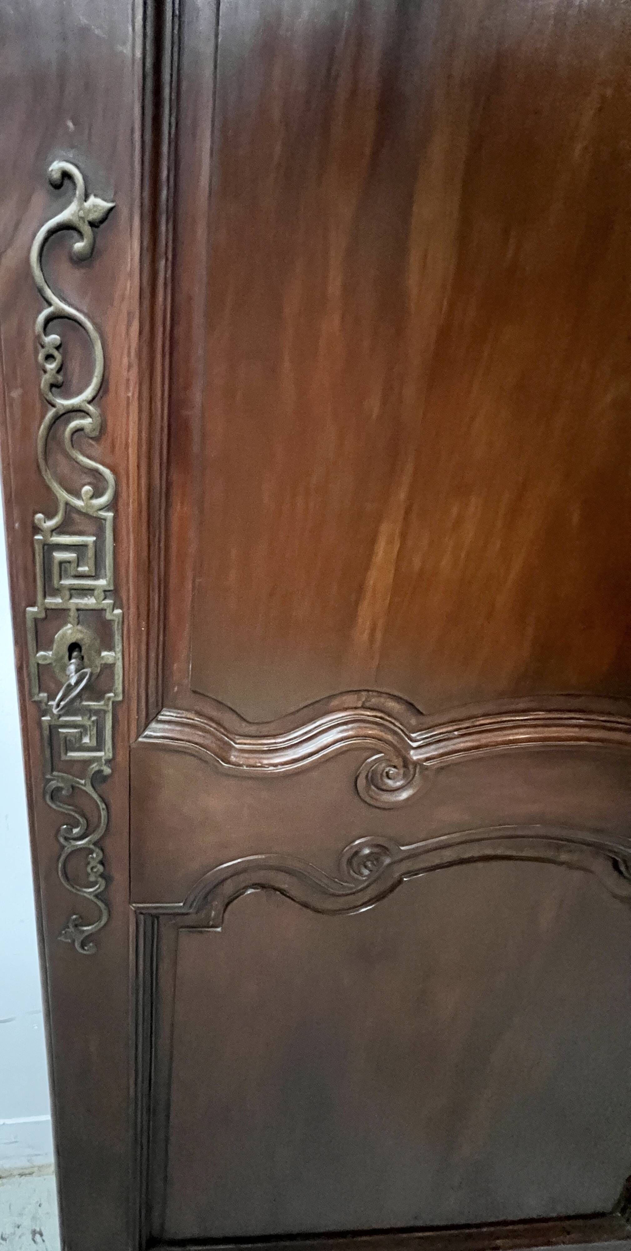 18th century solid cherry wood cupboard door