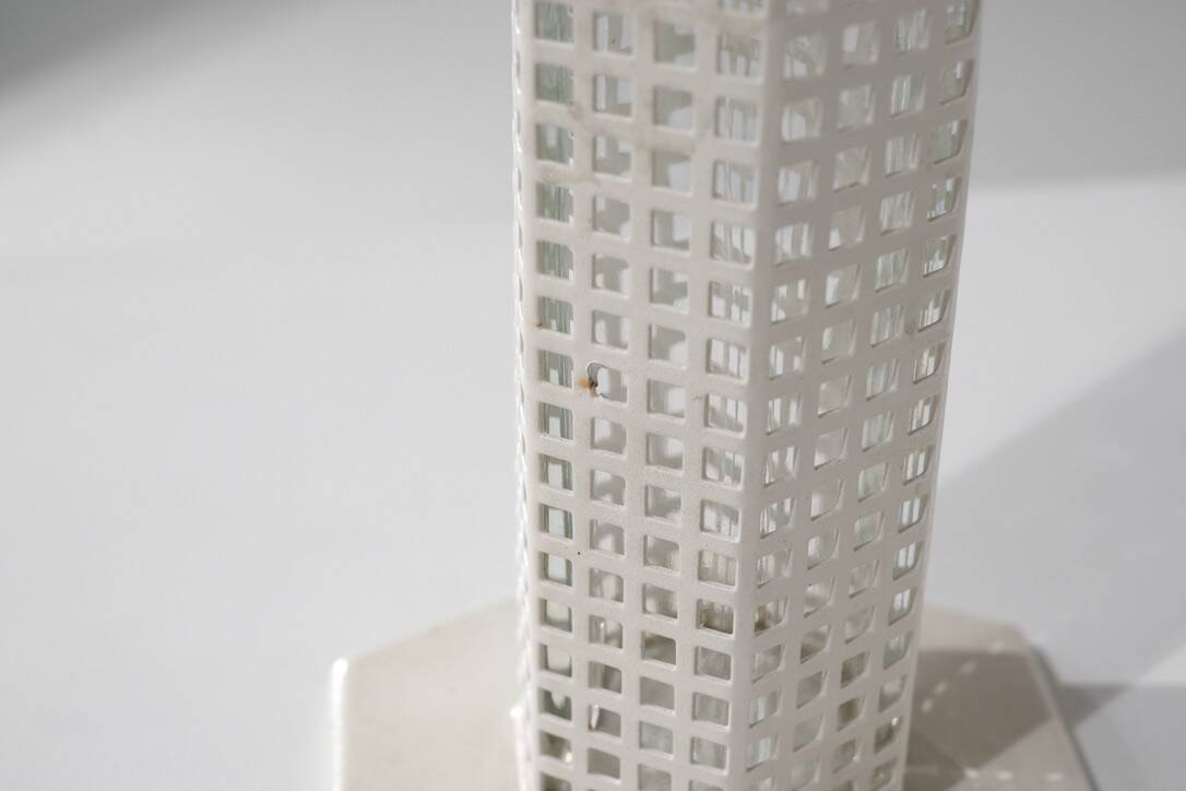 "Skyscraper" vase by Josef Hoffmann for Bieffeplast, Italy, 1980s.