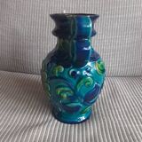 Vintage Germany ceramic vase with floral decoration
