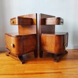 Pair of Art Deco bedside tables 1940