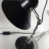 Adjustable black metal Aluminor desk lamp