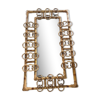 Mirror rattan 41x70cm