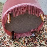 Powder pink velvet low chair