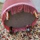 Powder pink velvet low chair