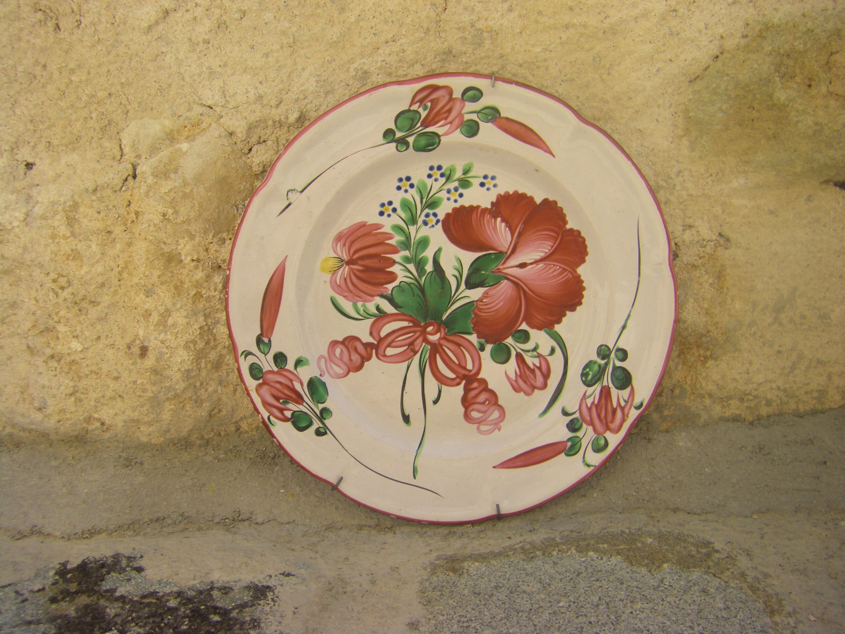 Oriental earthenware plate