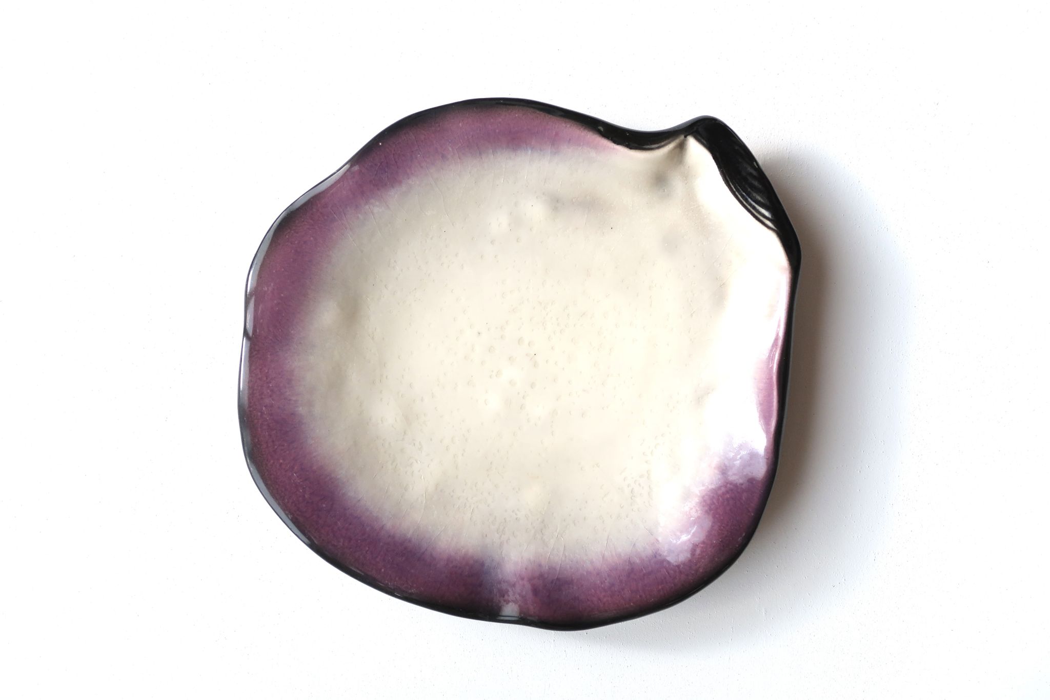 Ceramic "oyster" dish by Pol Chambost, 60s