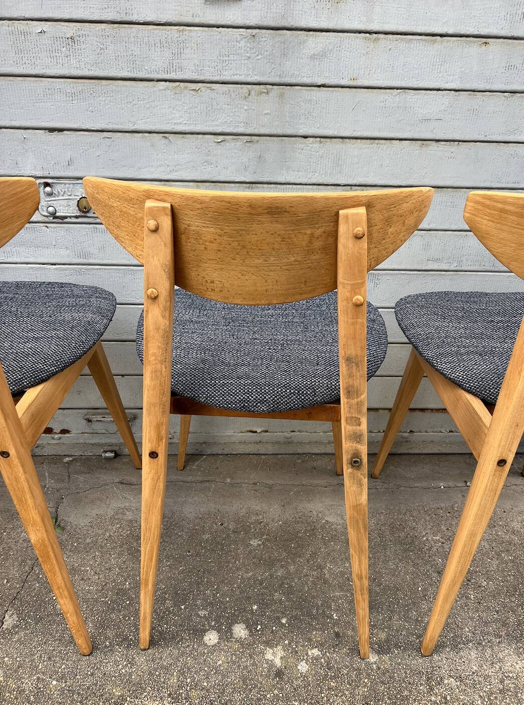 (Lot) 4 chaises Baumann Fontania (restaurées) 1960