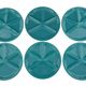 6 fondue plates le creuset bleue vintage 1970