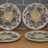 Assiettes à huîtres en faïence de Belon