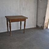 Rustic brown solid wood dining table, 1950s.