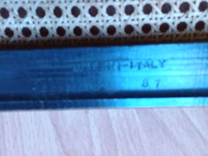 Pair of B32 Cesca chairs by Marcel Breuer, designed in 1987, stamped