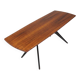 Vintage Scandinavian coffee table in teak with black legs - 1960s