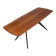 Vintage Scandinavian coffee table in teak with black legs - 1960s