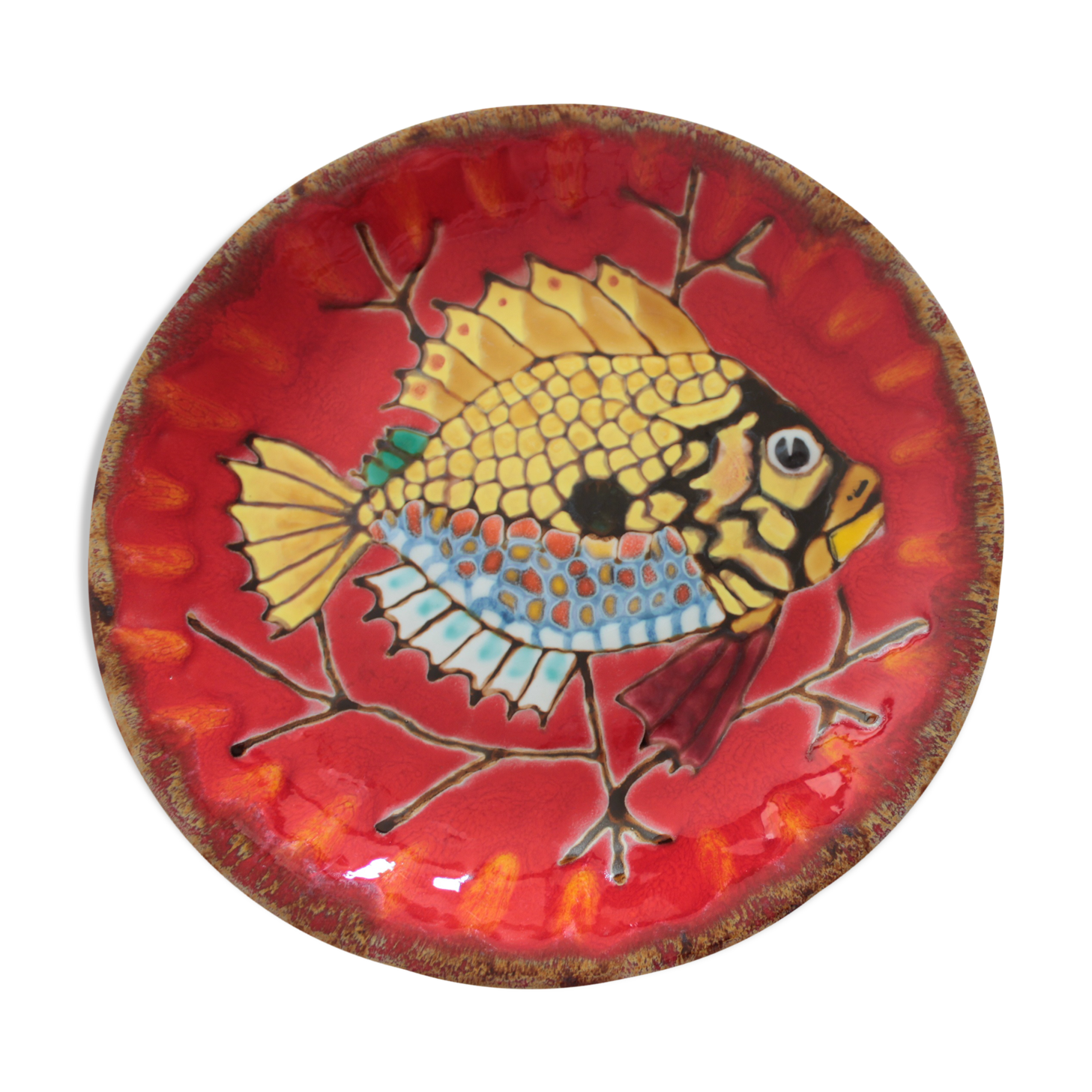 Emile Rocher Saint Renan Earthenware Plate