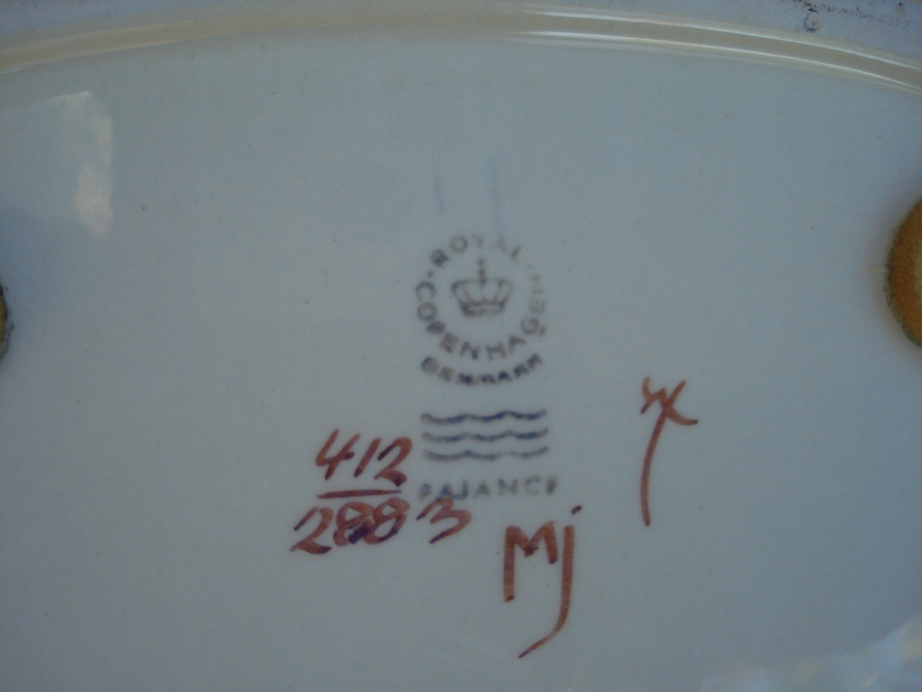 Vide-poche en porcelaine Jorgen Mogensen pour Royal Copenhagen 1960/1969 Danemark