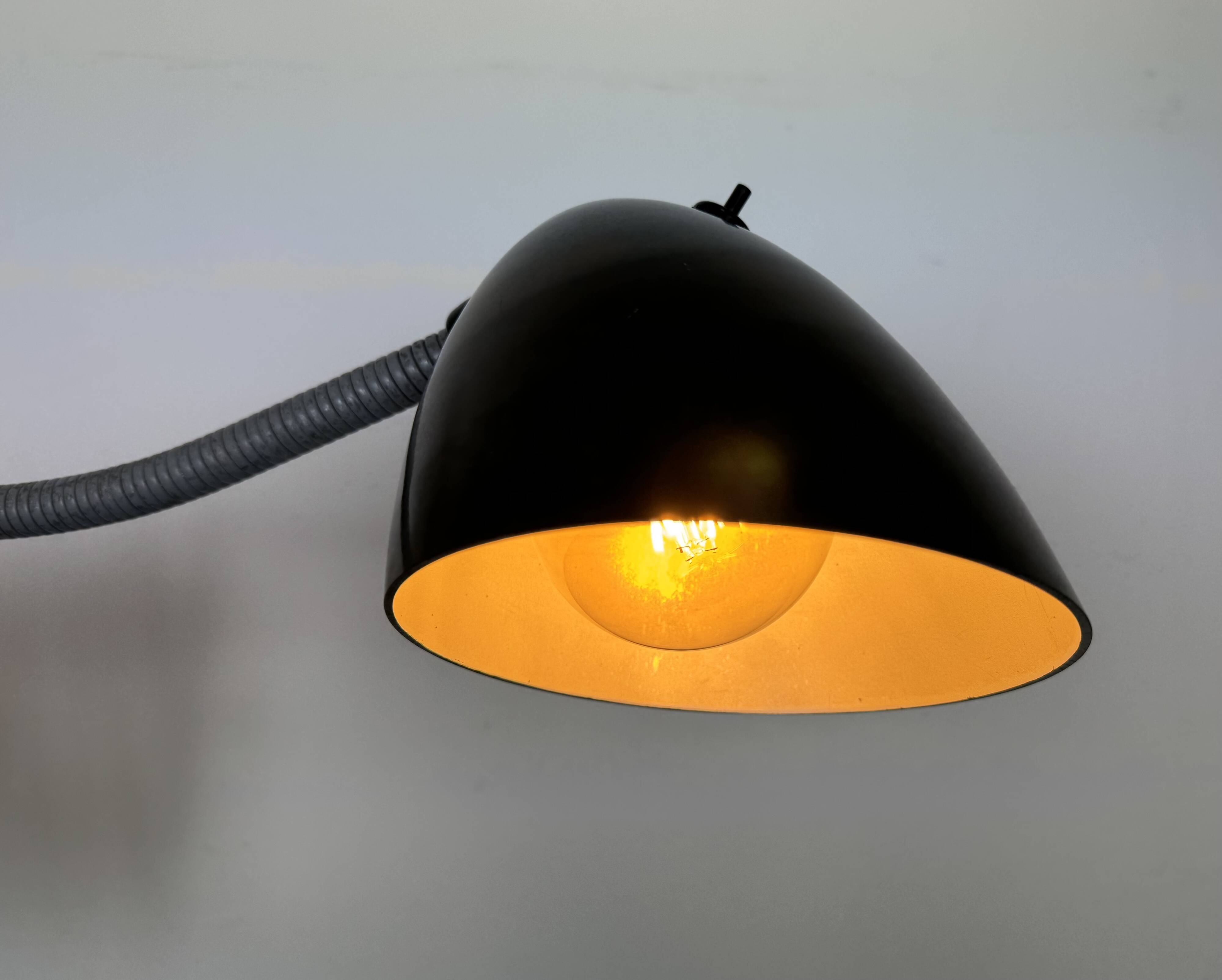 Grey Industrial Scissor Wall Lamp from Elektroinstala, 1960s