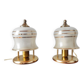 Pair of antique art deco lamps