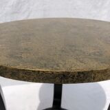 Art deco black and gold side table