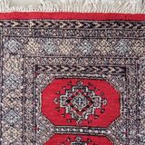 Mid-century vintage Uzbek Bukhara style wool runner 85cm x 241cm (1C1198)