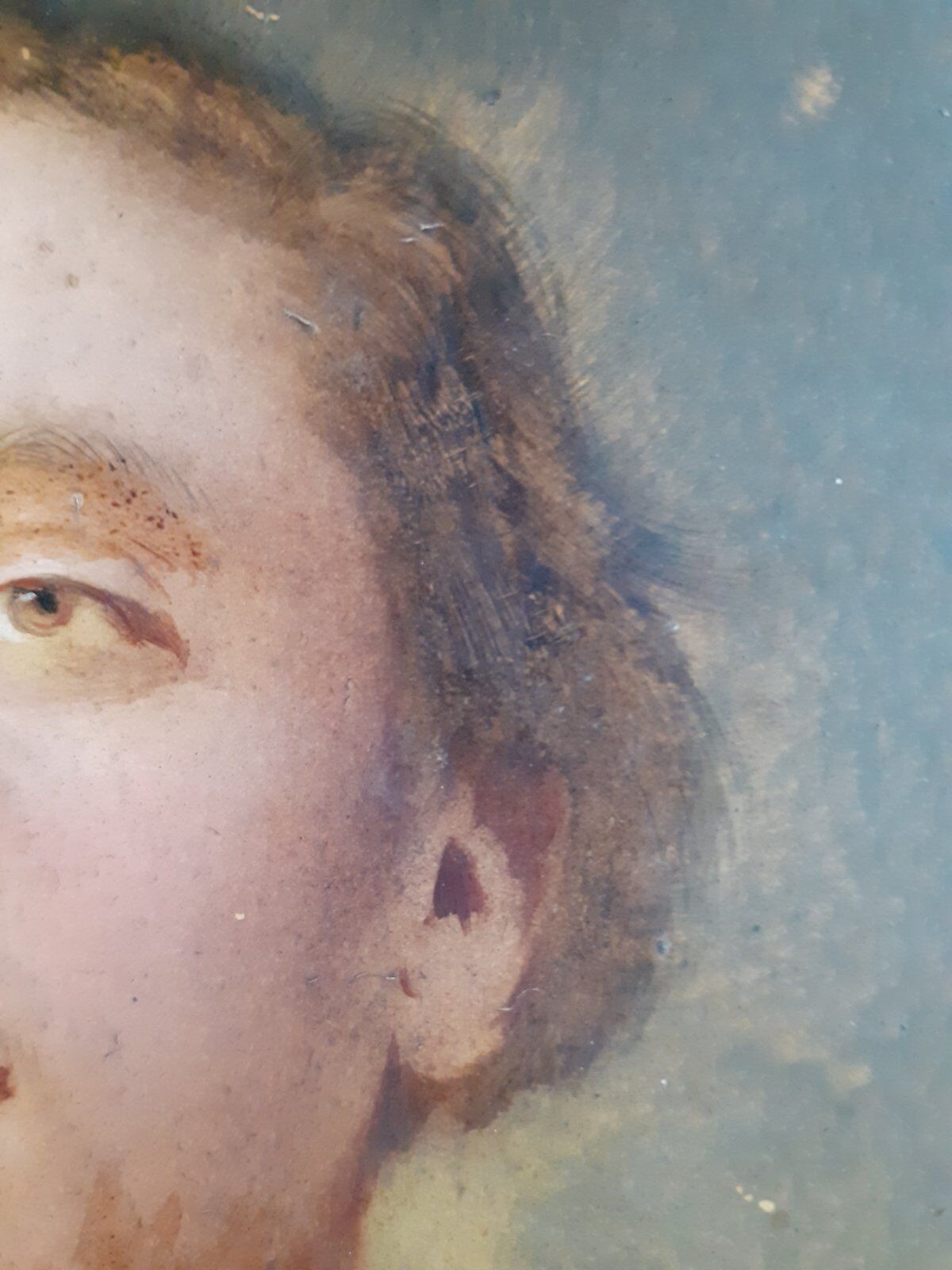 Portrait oil on cardboard