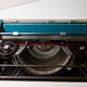 Blue Underwood 315 portable typewriter