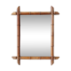 Old bamboo-style wooden mirror