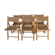 Série de 6 chaises pliantes cannées