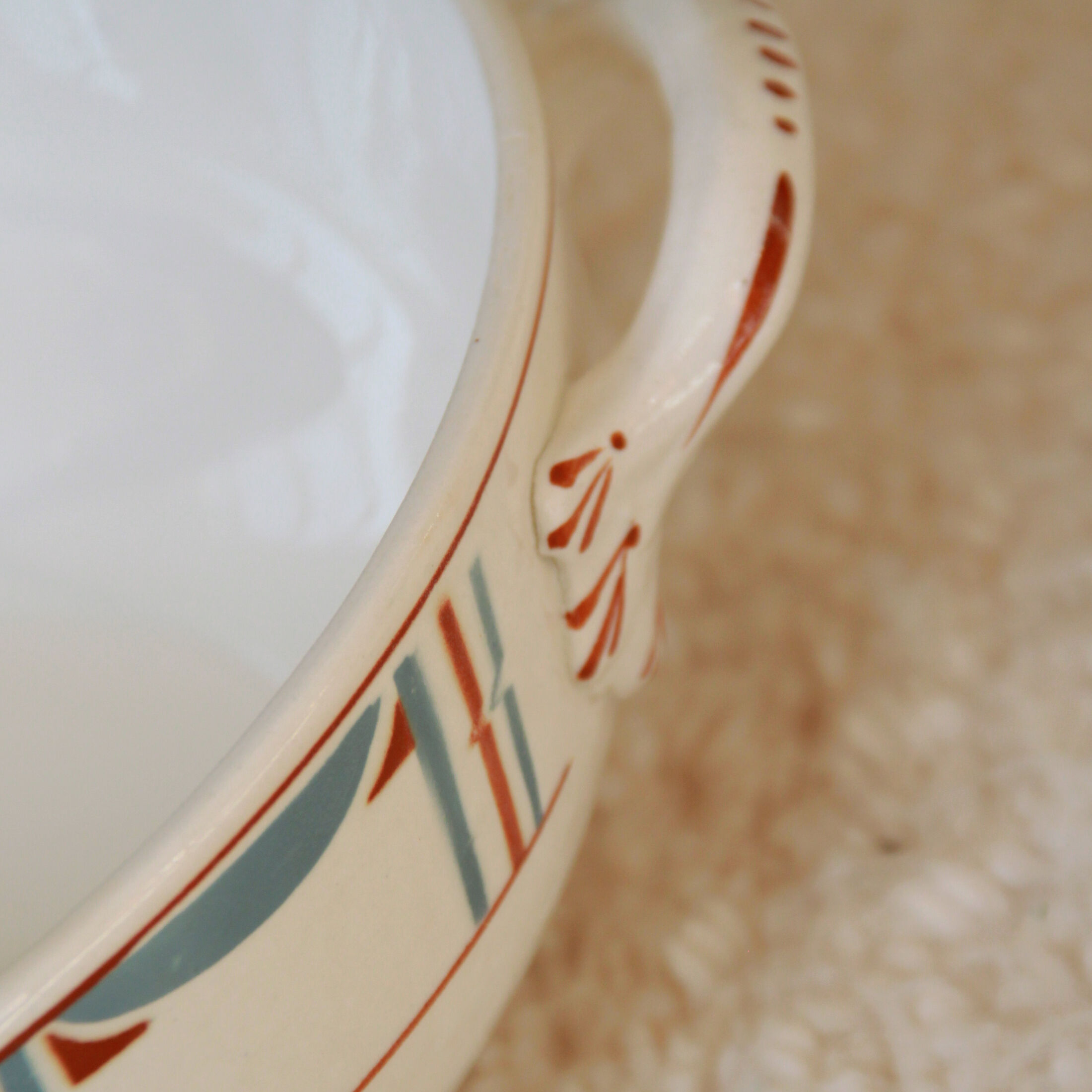 Soup vegetable old earthenware Longwy model 729