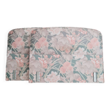 Têtes de lit paire vintage fleuries rose