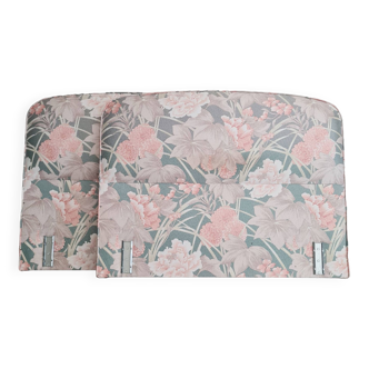 Têtes de lit paire vintage fleuries rose