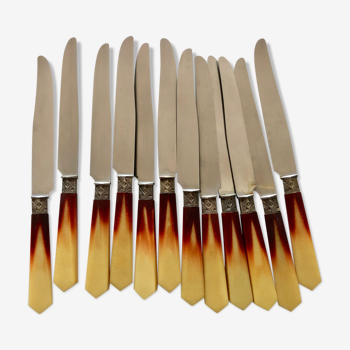 Set de 12 couteaux Art déco