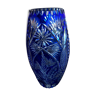 Bohemian crystal VASE - blue color