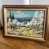 Signed painting Oil on canvas dimensions: height - 52 cm - length - 68 cm