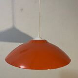 80s orange metal pendant light