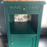 Art deco bedside table with marble top