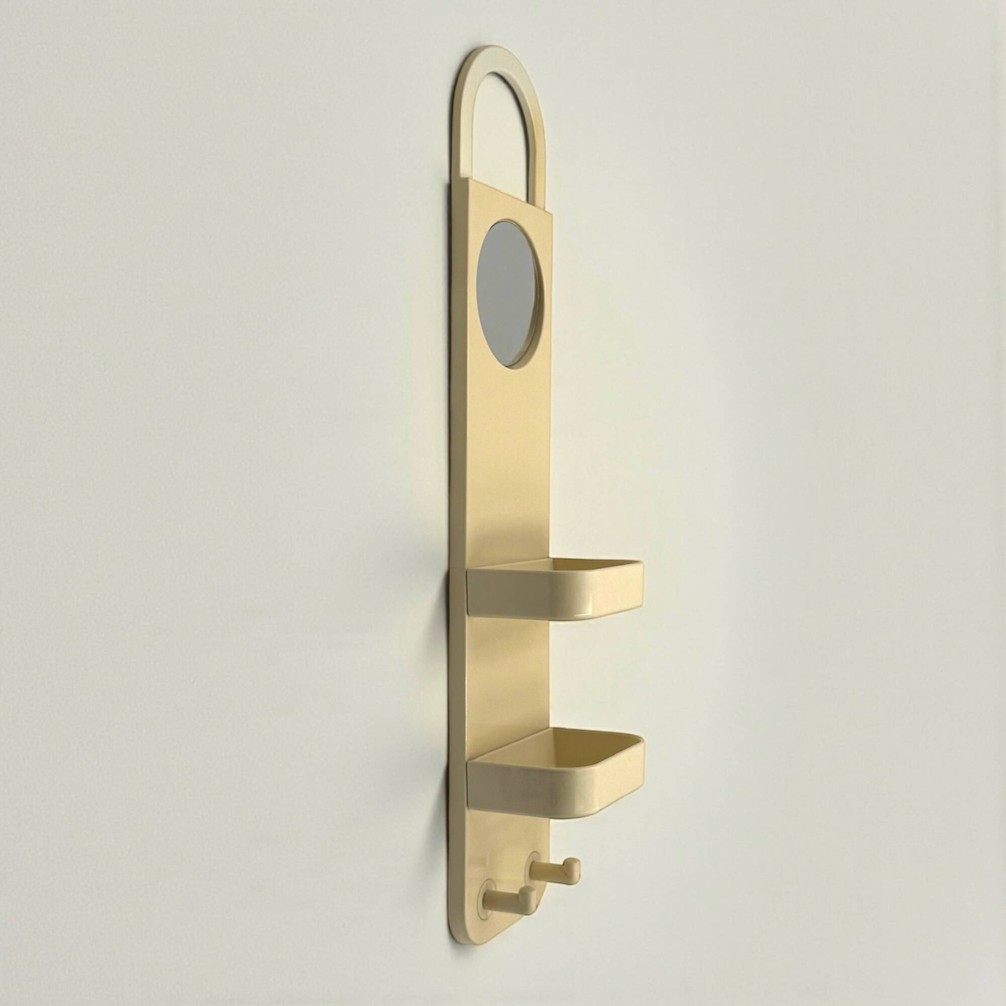 Vintage Gedy Wall Organizer with Mirror, Design Makio Hasuike 1970s