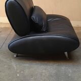 Steiner black leather armchair
